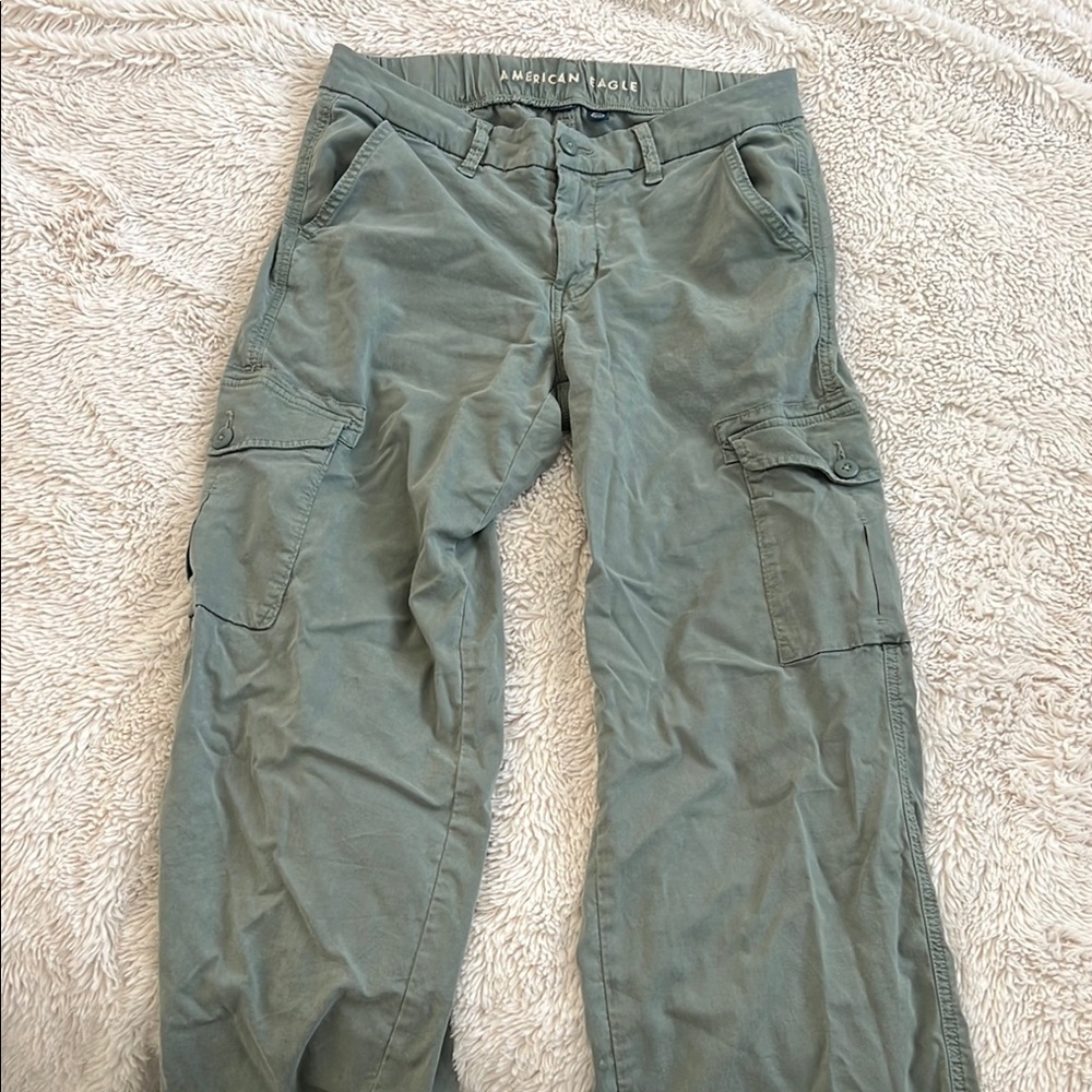 Mid Rise Baggy Wide Leg Pants